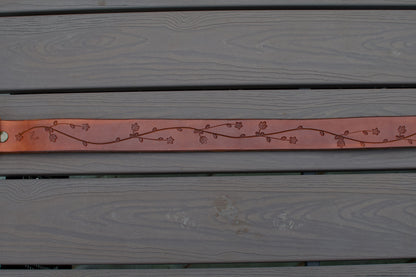 Simple Floral Tooled Belt